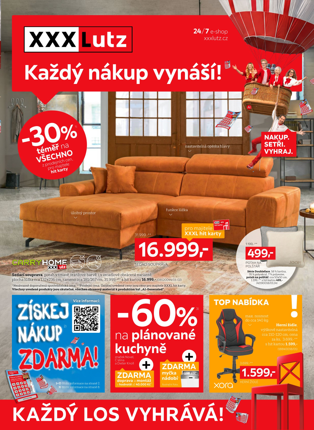 Leták XXXLutz leták - Každý nákup vynáší! - strana 1