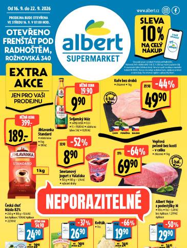 Albert Supermarket leták - Frenštát pod Radhoštěm, Rožnovská