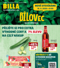 Akční leták BILLA  - Bílovec, Opavská