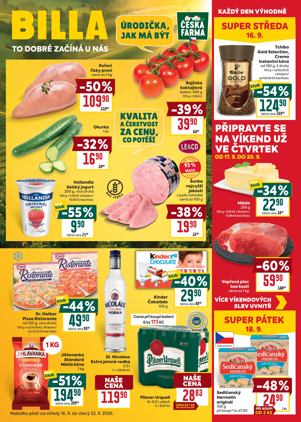 Leták BILLA malý leták - strana 1