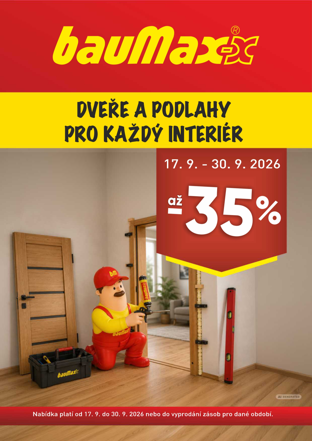 Leták bauMax leták - Dveře a podlahy pro každý interiér - strana 1