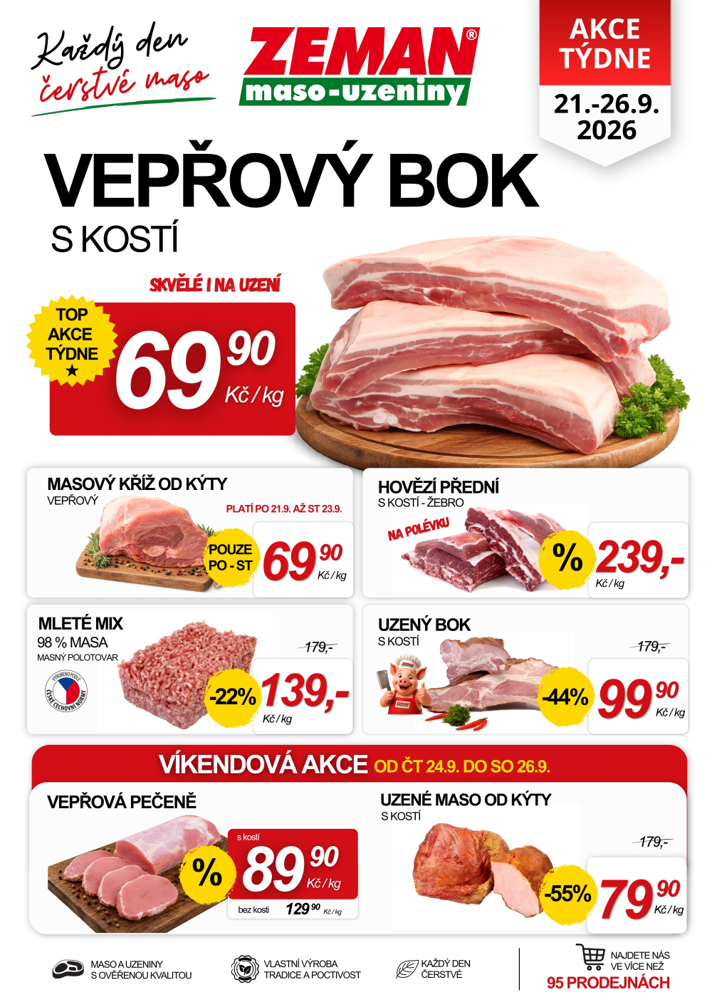 Leták ZEMAN maso - uzeniny leták - strana 1