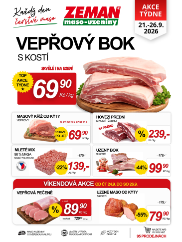 ZEMAN maso - uzeniny leták
