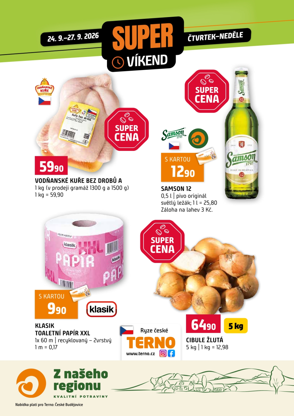 Leták Terno leták - Víkendovka České Budějovice - strana 1