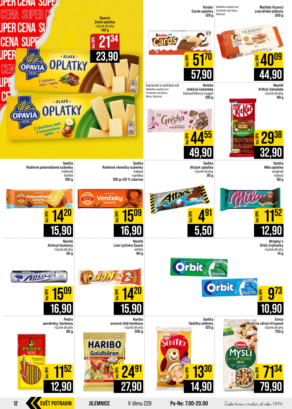 Leták JIP leták CC Cash & Carry - České Budějovice, Most, Náchod, Svoboda nad Úpou, Sušice - strana 12