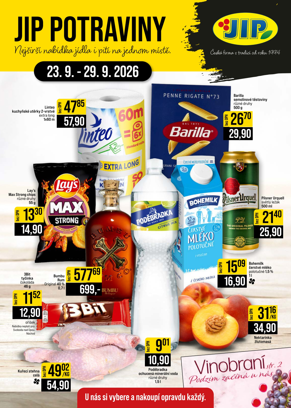 Leták JIP leták CC Cash & Carry - České Budějovice, Most, Náchod, Svoboda nad Úpou, Sušice - strana 1