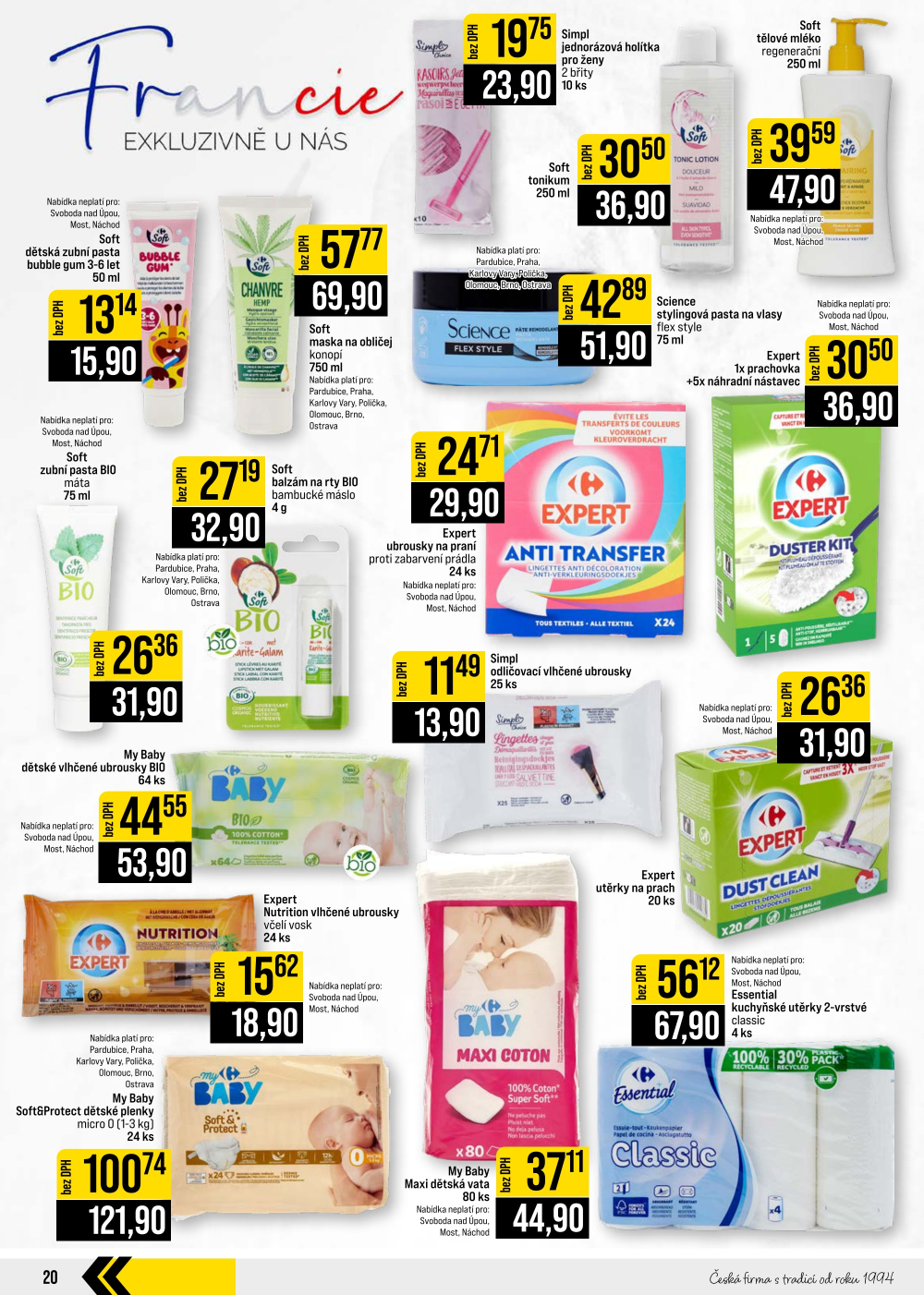 Leták JIP leták CC Cash & Carry - České Budějovice, Most, Náchod, Svoboda nad Úpou, Sušice - strana 20