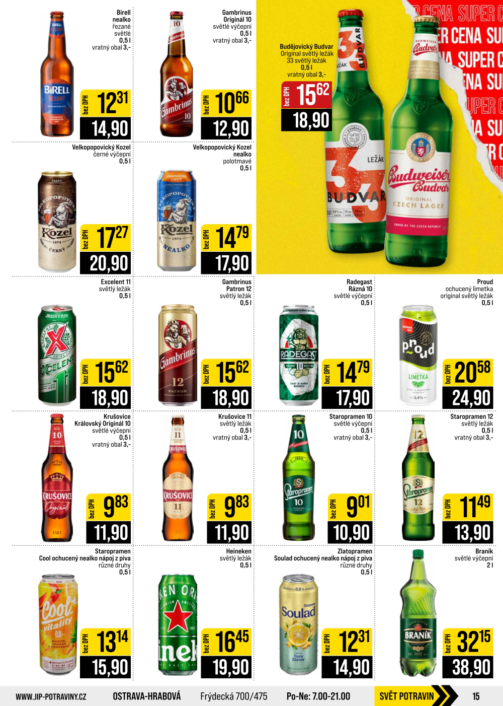 Leták JIP leták CC Cash & Carry - Brno, Ostrava, Praha, Polička, Olomouc, Karlovy Vary, Zlín, Jilemnice, Pardubice - strana 15