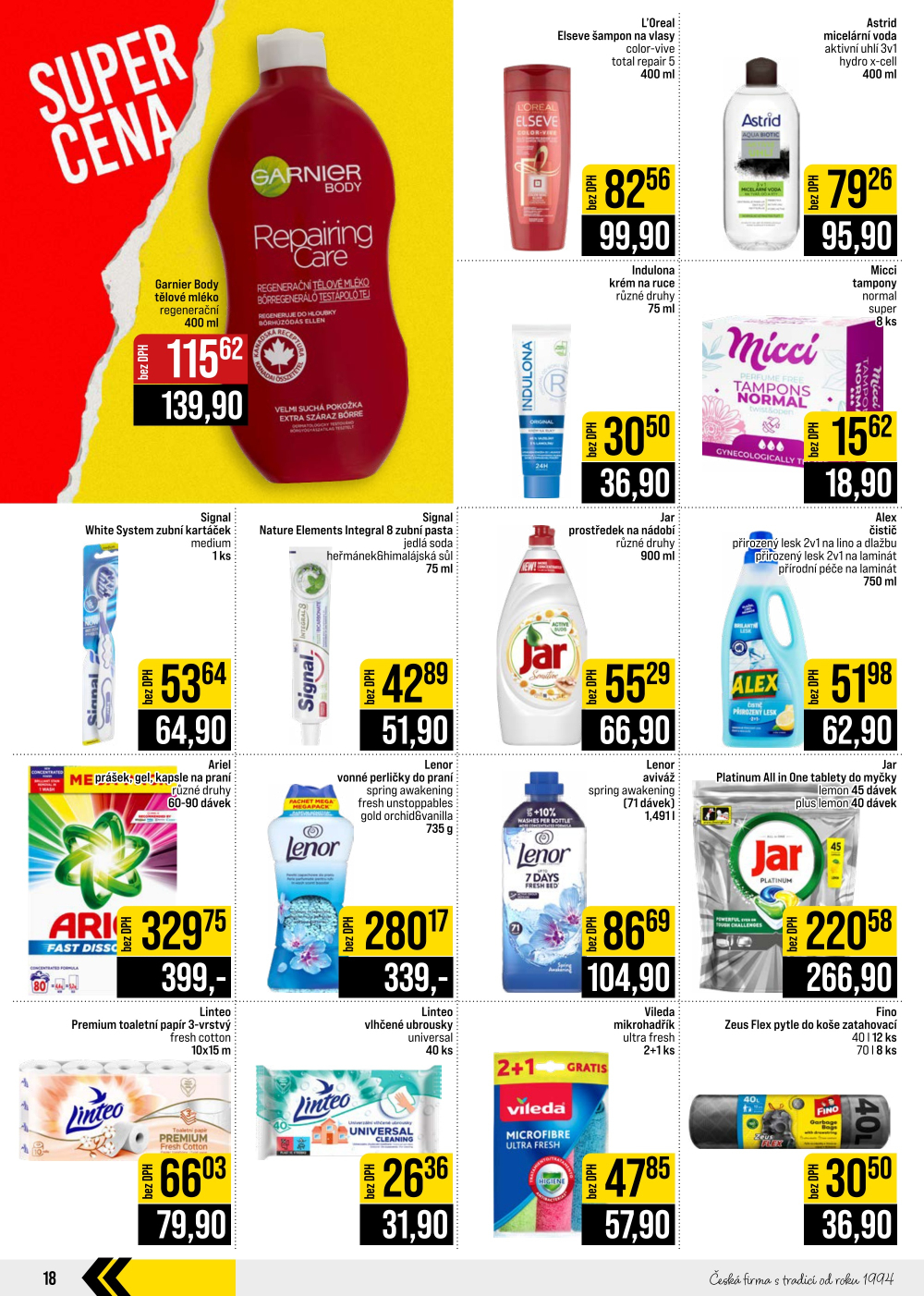 Leták JIP leták CC Cash & Carry - Brno, Ostrava, Praha, Polička, Olomouc, Karlovy Vary, Zlín, Jilemnice, Pardubice - strana 18