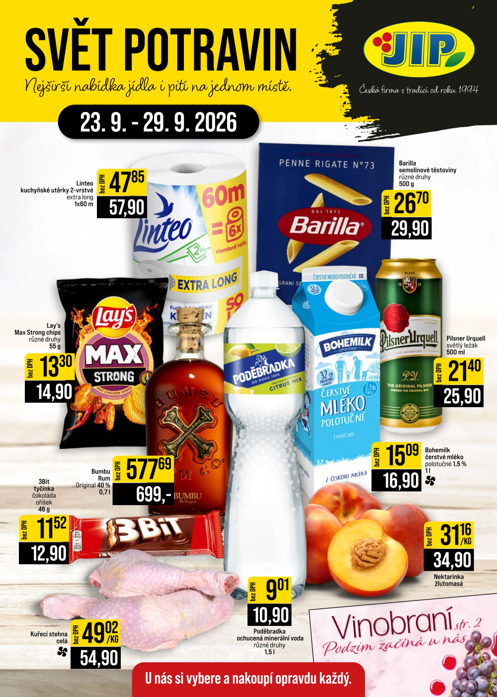 Leták JIP leták CC Cash & Carry - Brno, Ostrava, Praha, Polička, Olomouc, Karlovy Vary, Zlín, Jilemnice, Pardubice - strana 1