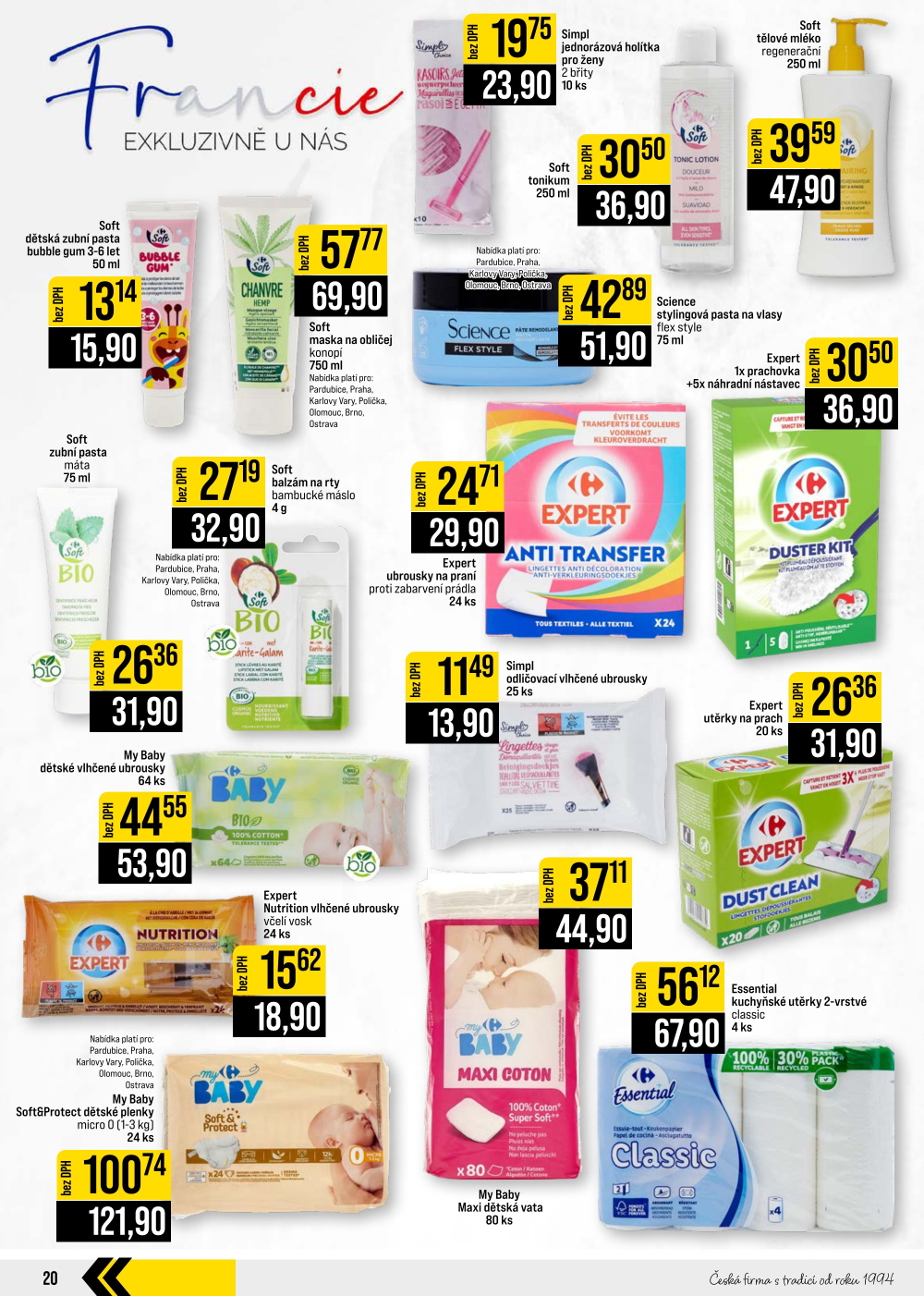 Leták JIP leták CC Cash & Carry - Brno, Ostrava, Praha, Polička, Olomouc, Karlovy Vary, Zlín, Jilemnice, Pardubice - strana 20