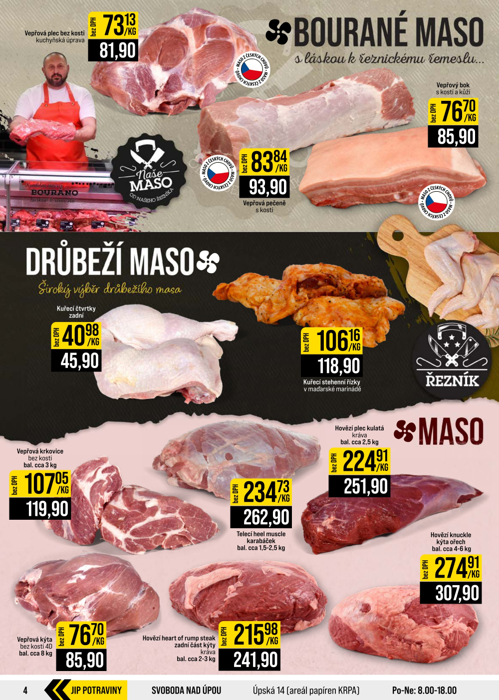 Leták JIP leták CC Cash & Carry - Brno, Ostrava, Praha, Polička, Olomouc, Karlovy Vary, Zlín, Jilemnice, Pardubice - strana 4