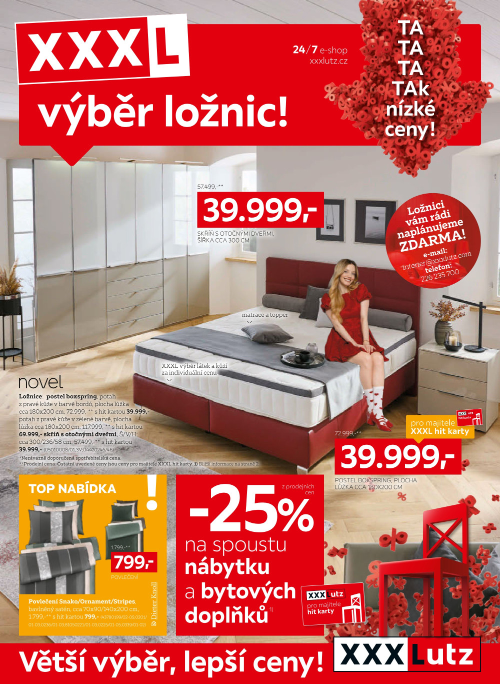 Leták XXXLutz leták - Výběr ložnic - strana 1