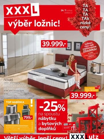 XXXLutz leták - Výběr ložnic