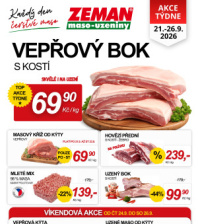 Akční leták ZEMAN maso - uzeniny 
