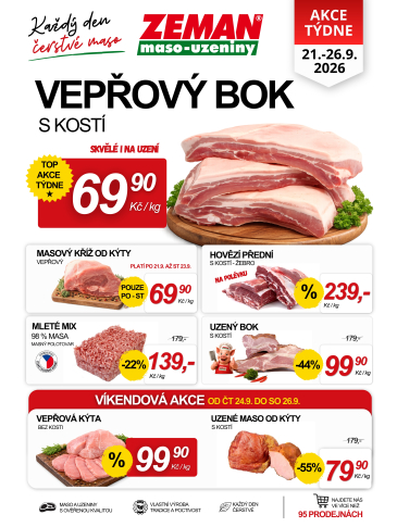 ZEMAN maso - uzeniny leták