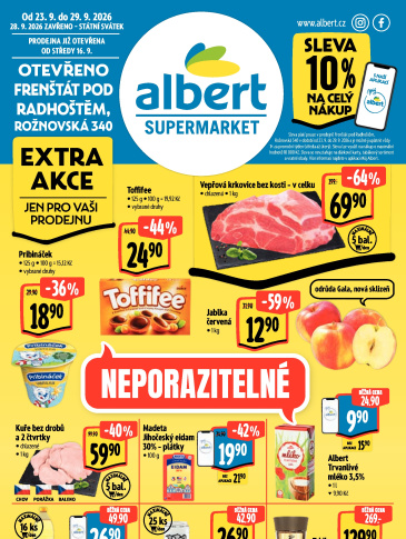 Albert Supermarket leták - Frenštát pod Radhoštěm, Rožnovská