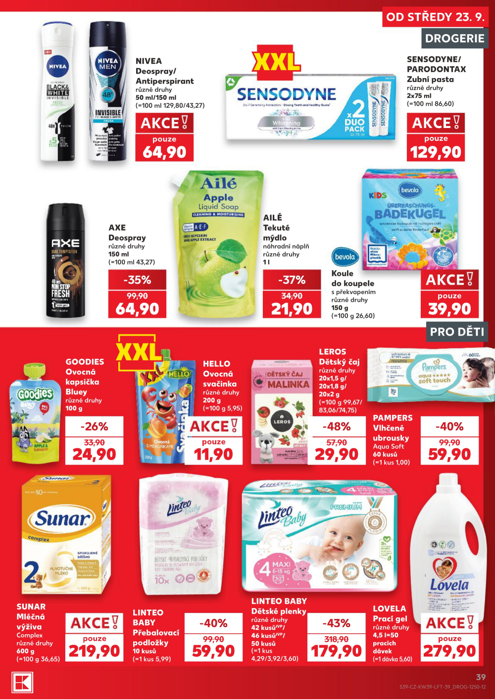 Leták Kaufland leták Praha 6 - Podbaba - strana 39