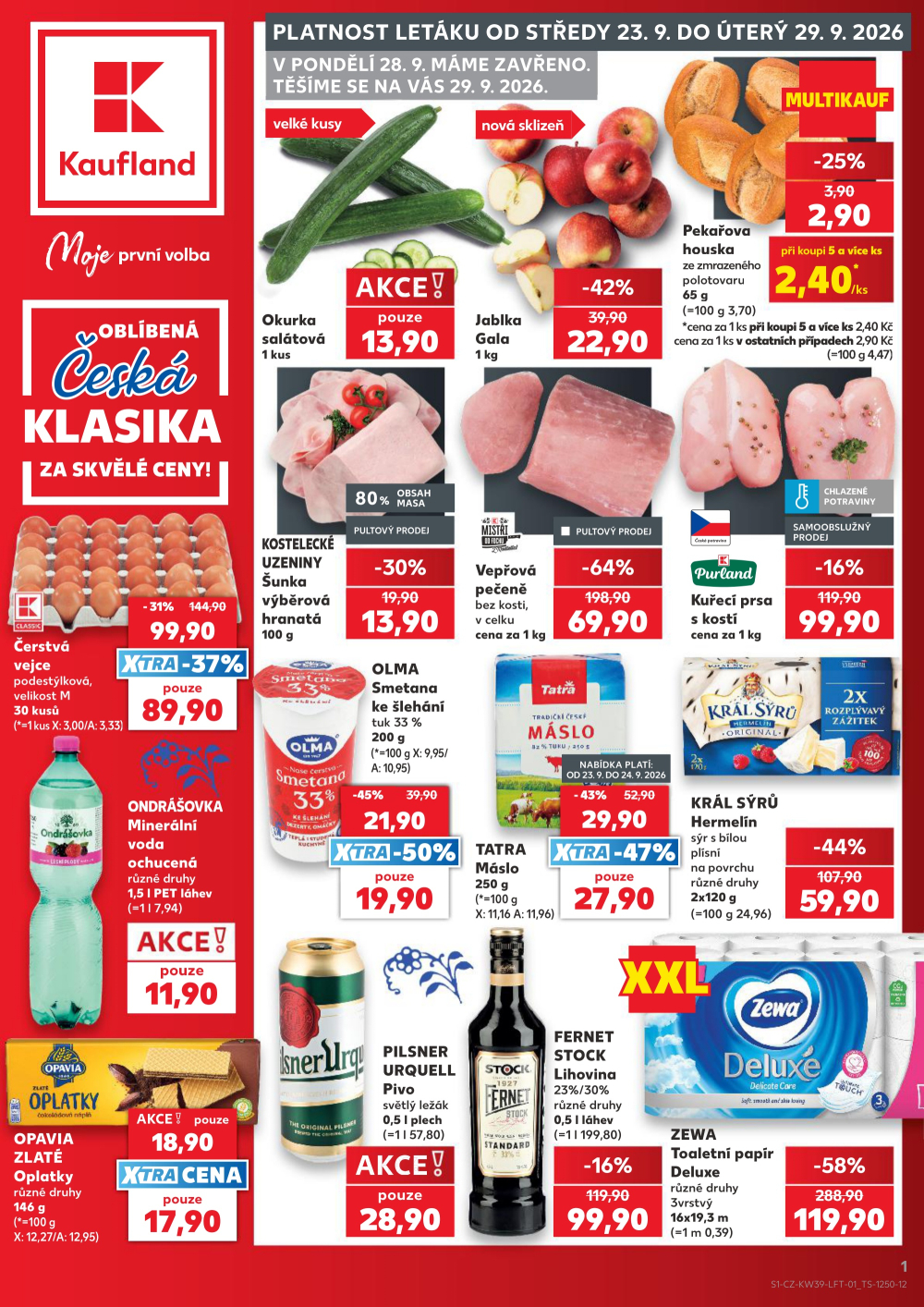Leták Kaufland leták Poděbrady U Garáží - strana 1