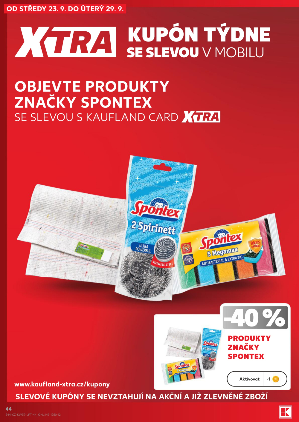 Leták Kaufland leták Praha 4 - Modřany - strana 44