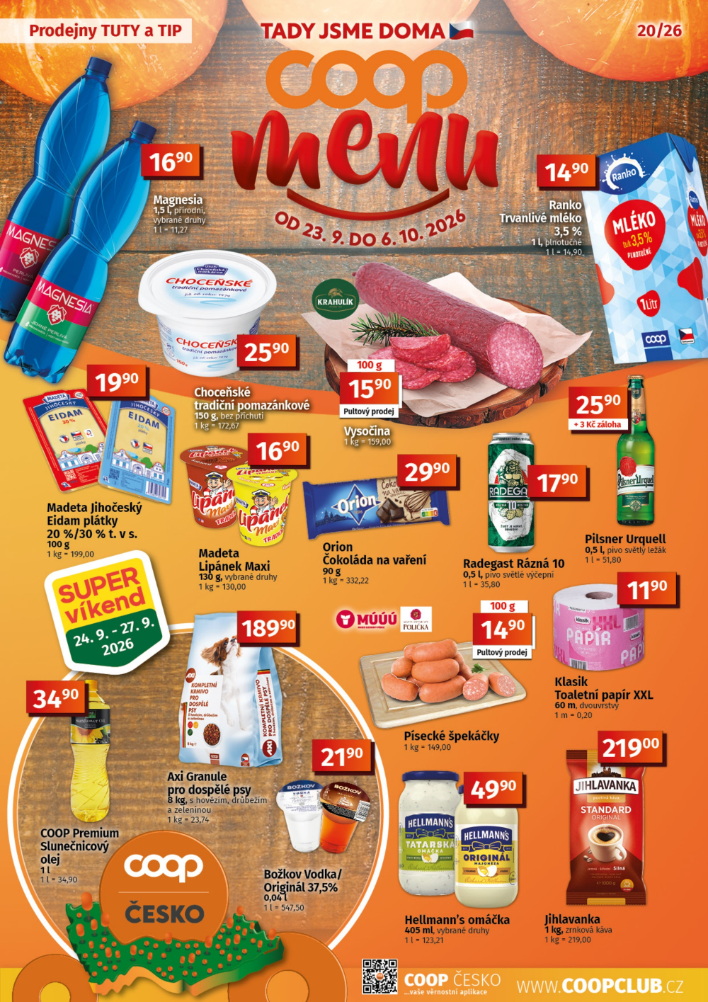 Leták COOP leták - TIP a TUTY Menu - strana 1