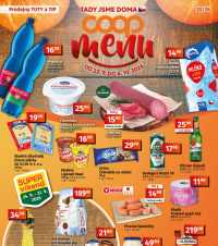 Akční leták COOP  - TIP a TUTY Menu