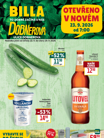 BILLA leták - Olomouc, Dobnerova