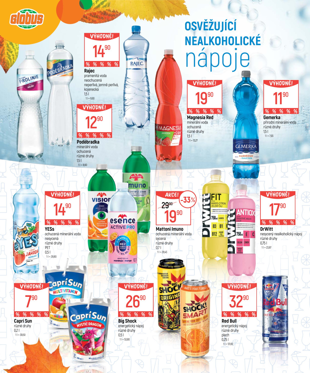 Leták Globus leták - Oblíbené nápoje k podzimním příležitostem - strana 10