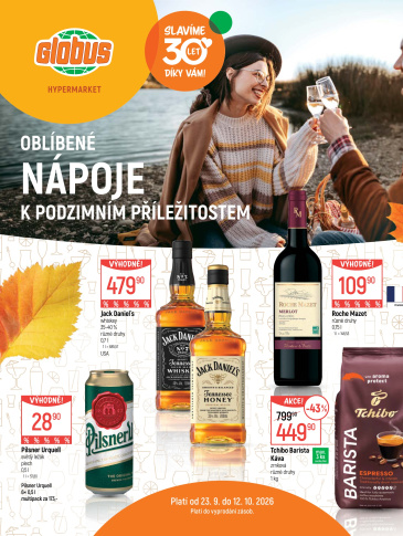 Globus leták - Oblíbené nápoje k podzimním příležitostem