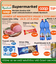 Akční leták COOP Jednota Nymburk Supermarket 