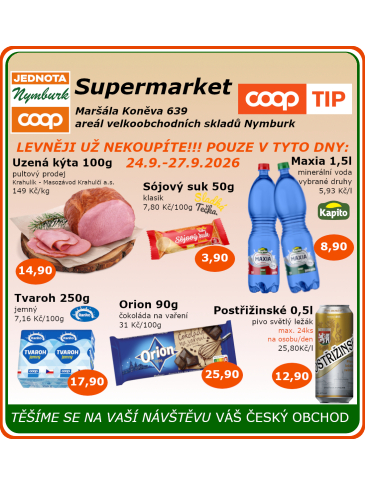 COOP Jednota Nymburk Supermarket leták