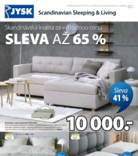 Akční leták Jysk  - Výprodej až 65 %