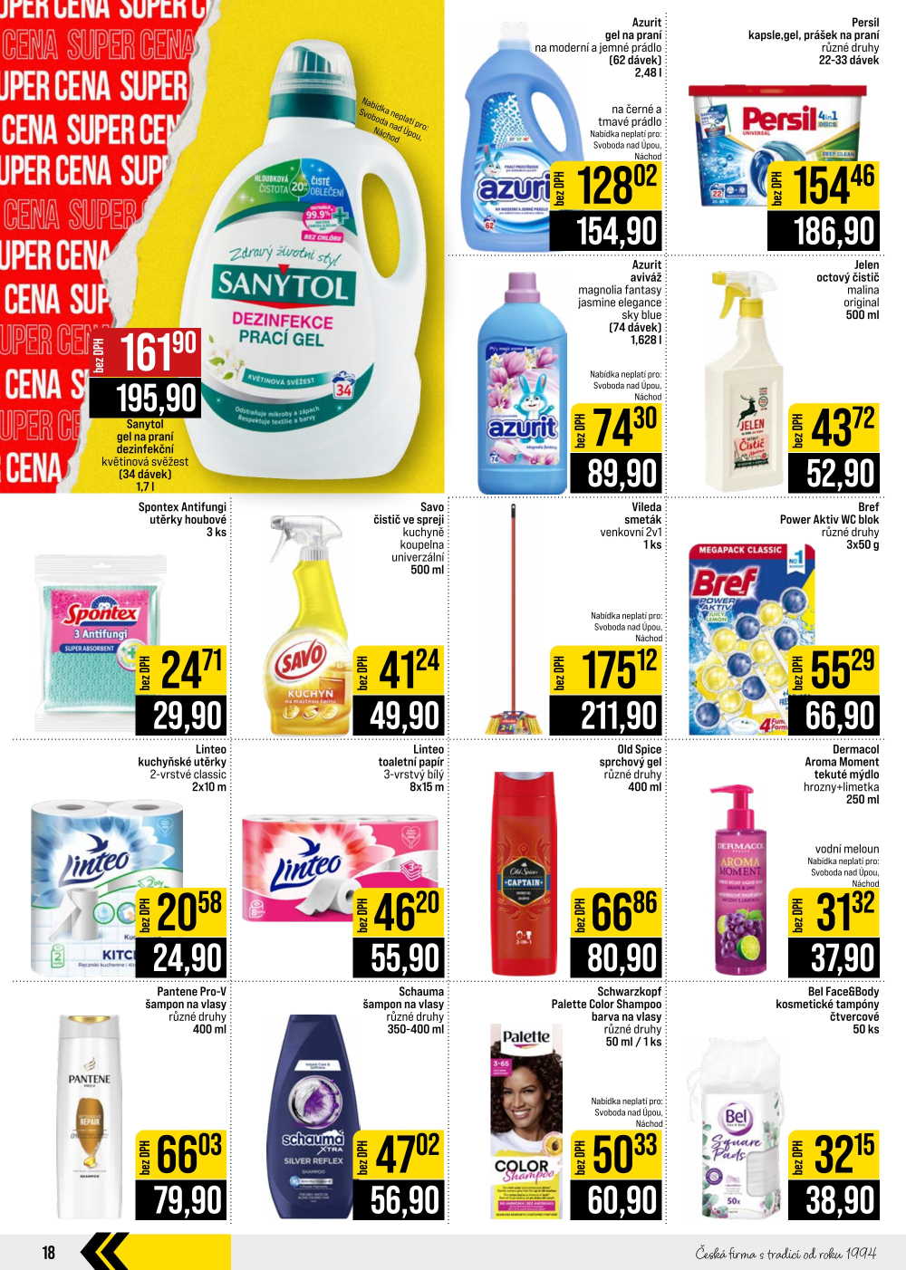 Leták JIP leták CC Cash & Carry - České Budějovice, Most, Náchod, Svoboda nad Úpou, Sušice - strana 18