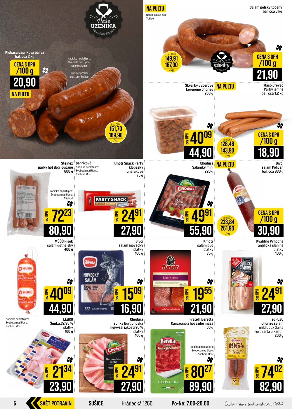 Leták JIP leták CC Cash & Carry - České Budějovice, Most, Náchod, Svoboda nad Úpou, Sušice - strana 6