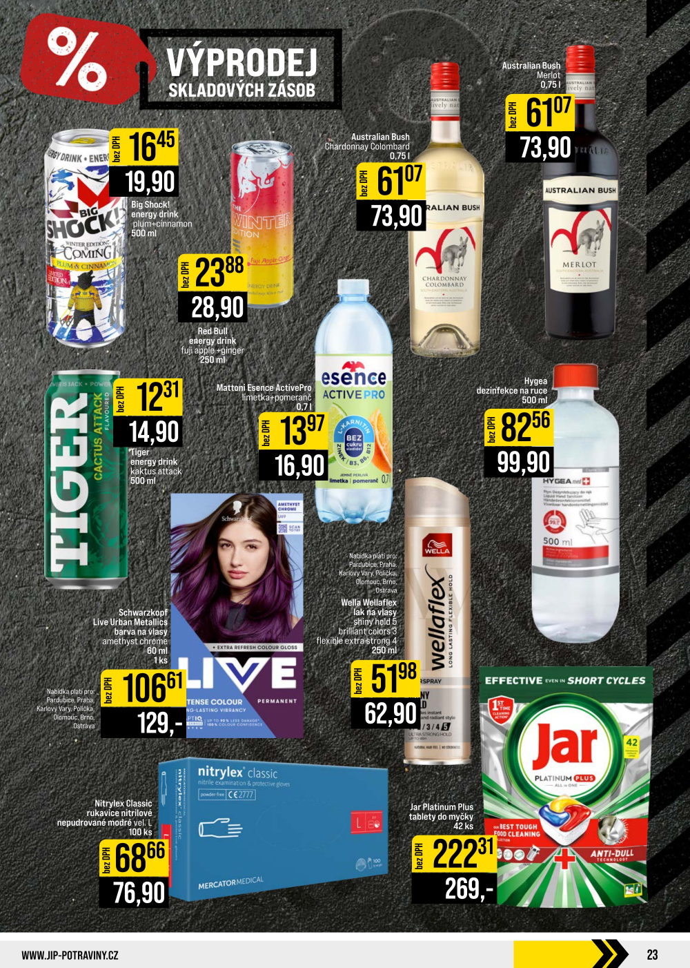 Leták JIP leták CC Cash & Carry - Brno, Ostrava, Praha, Polička, Olomouc, Karlovy Vary, Zlín, Jilemnice, Pardubice - strana 23