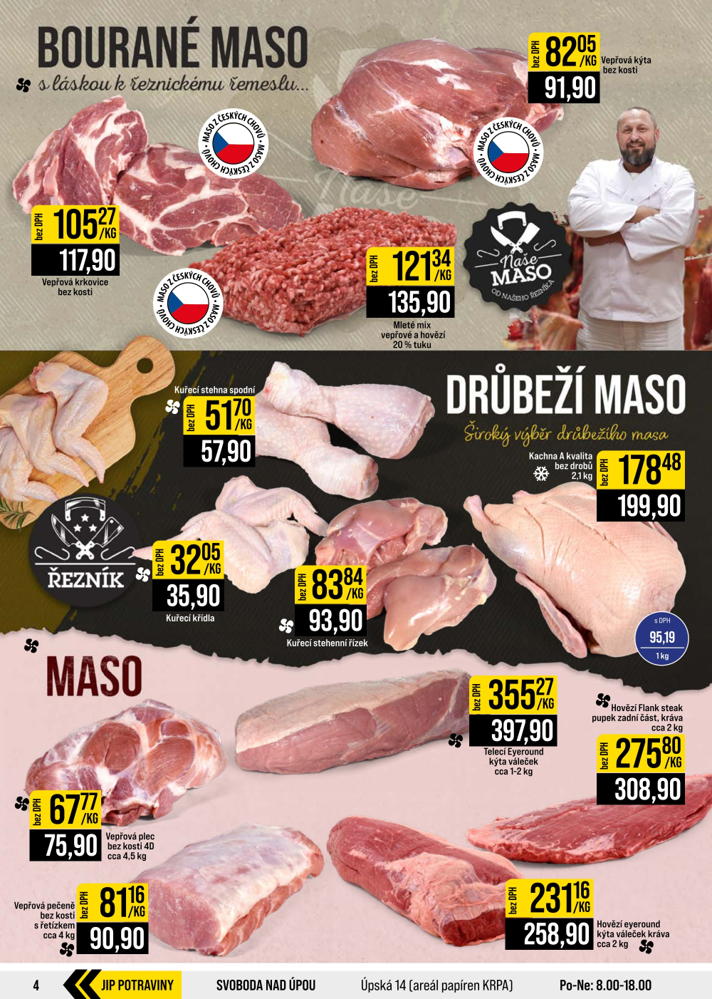 Leták JIP leták CC Cash & Carry - Brno, Ostrava, Praha, Polička, Olomouc, Karlovy Vary, Zlín, Jilemnice, Pardubice - strana 4