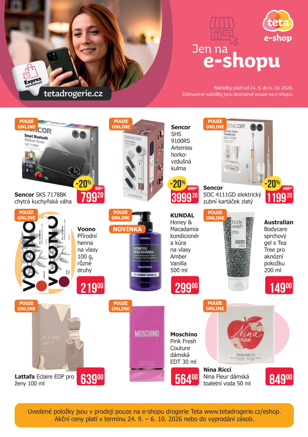 Leták Teta drogerie - Speciální nabídka e-shop - strana 1