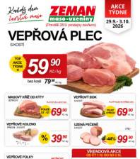 ZEMAN maso - uzeniny leták