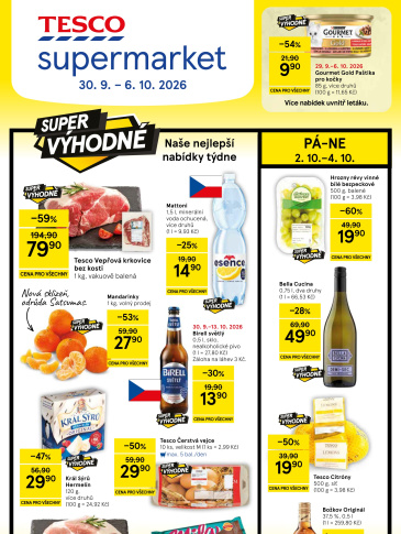 Tesco supermarket leták