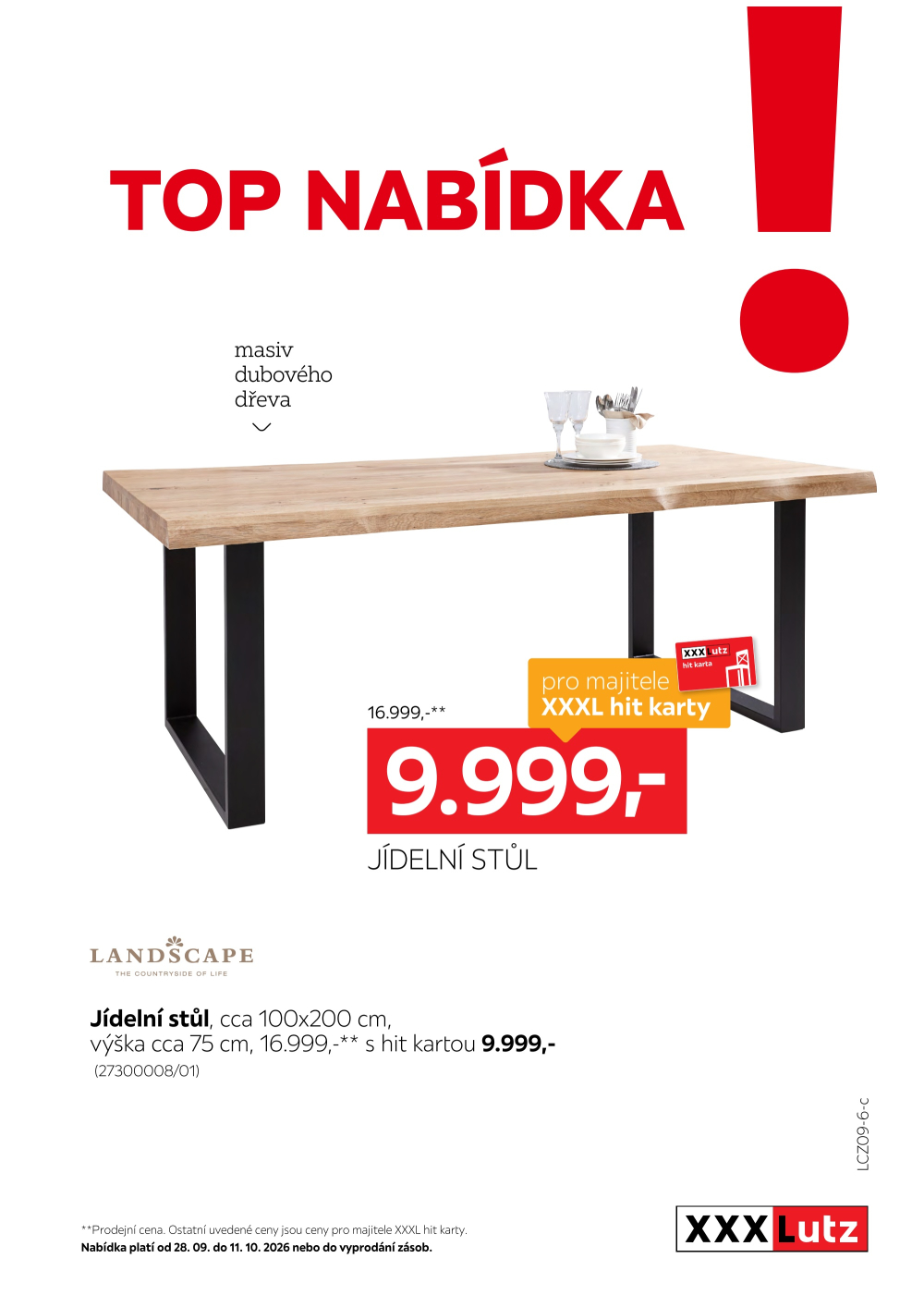 Leták XXXLutz leták - TOP nabídka Jídelní stůl - strana 1