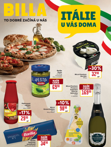 BILLA leták - Itálie u vás doma