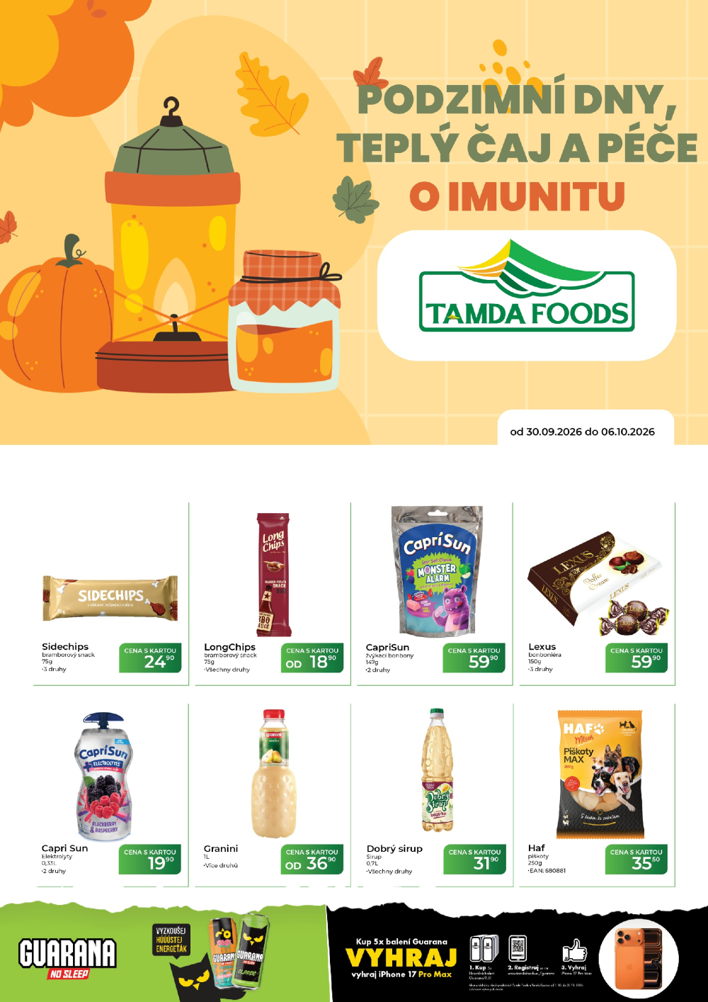 Leták TAMDA FOODS leták - strana 1