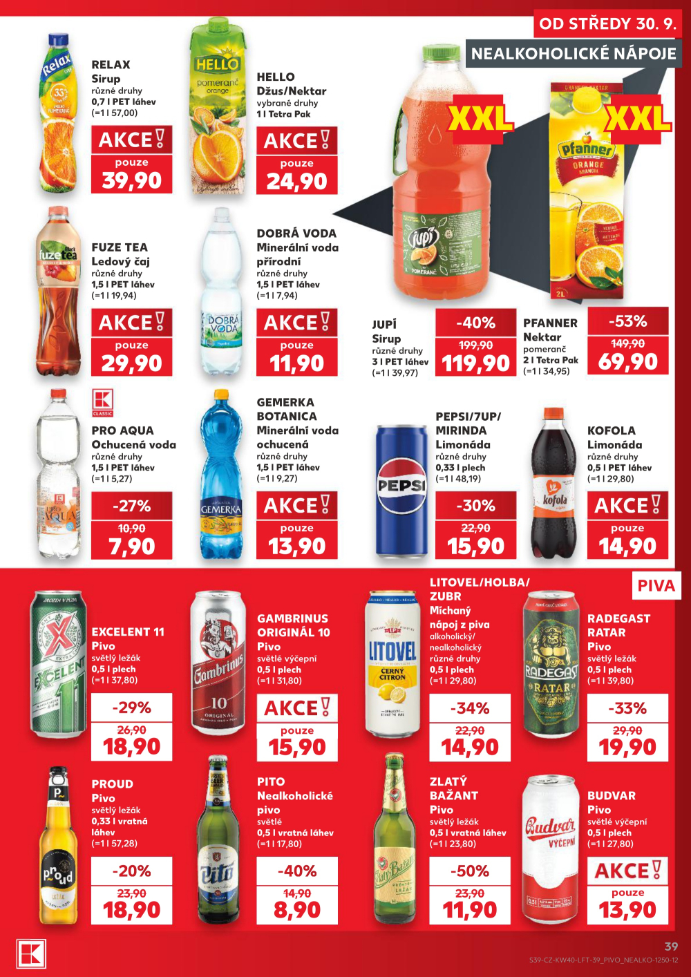 Leták Kaufland leták Praha 3 - Jarov - strana 39