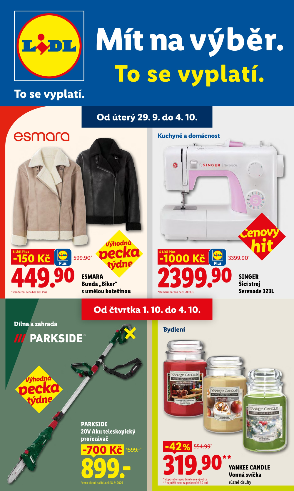 Leták Lidl leták - Nabídka spotřebního zboží - strana 1