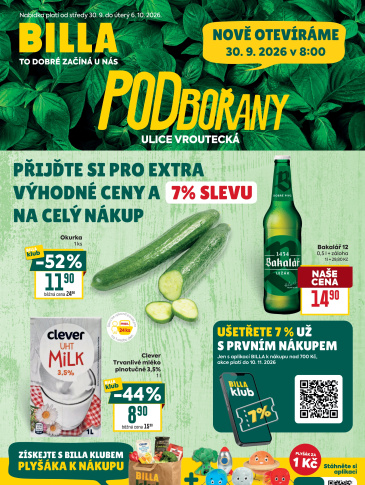 BILLA leták - Podbořany, Vroutecká