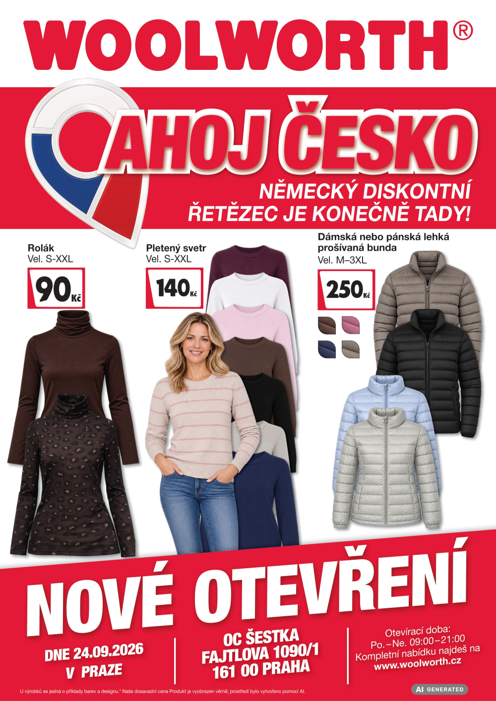 Leták Woolworth leták - Praha, Fajtlova - strana 1
