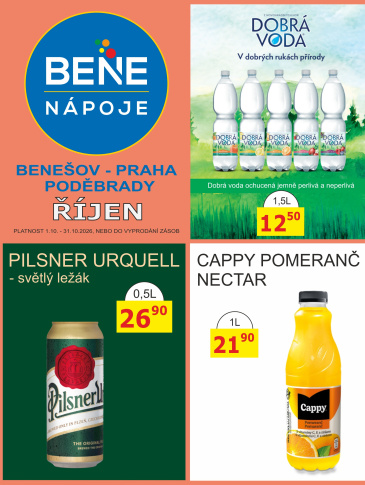 BENE NÁPOJE leták
