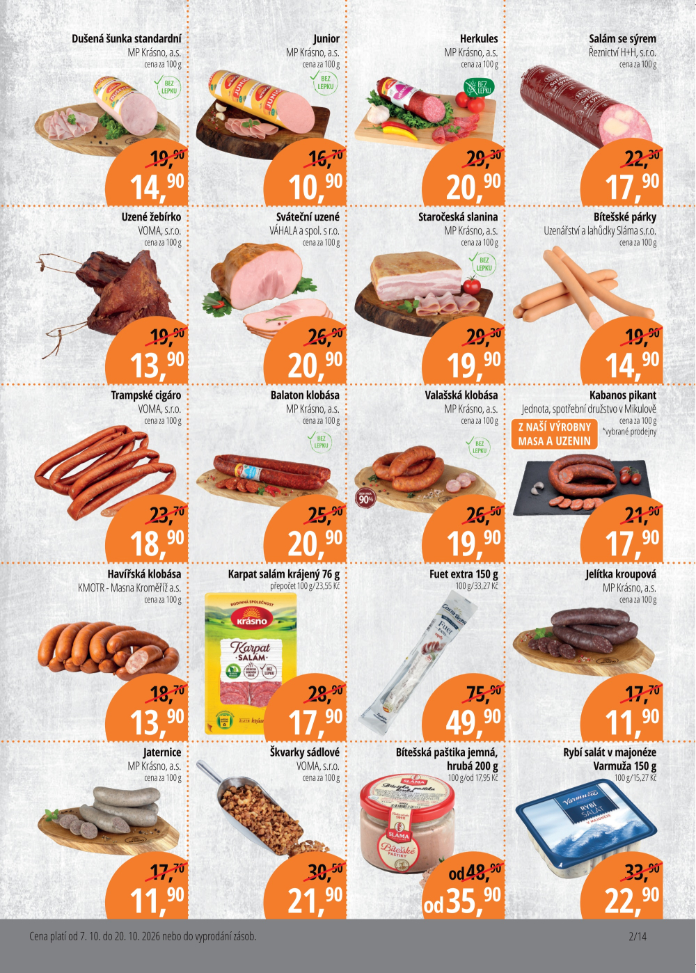 Leták Jednota Mikulov leták - Velké prodejny - strana 2