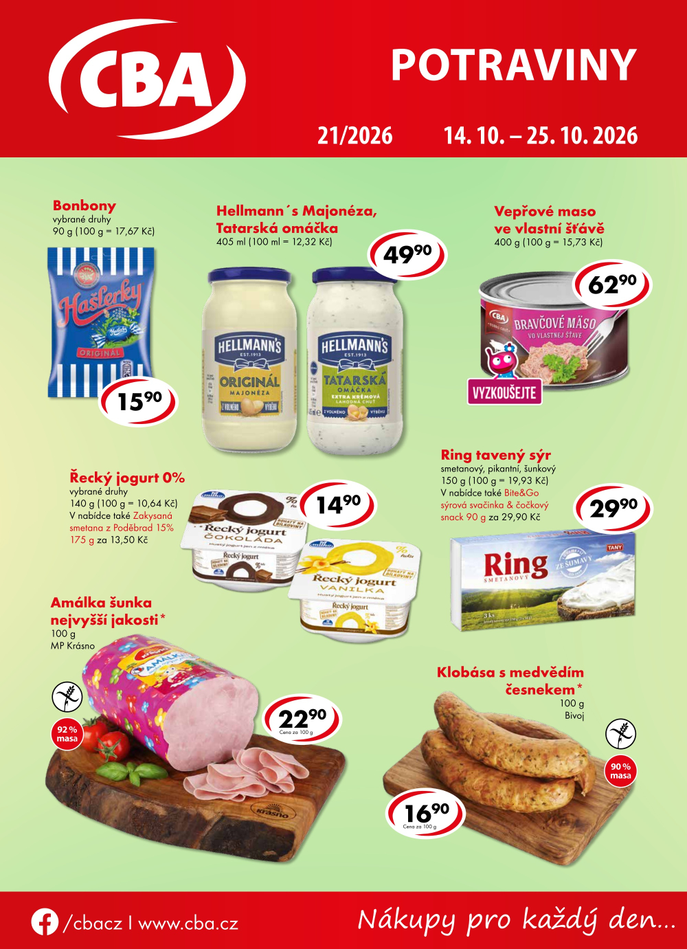 Leták CBA Potraviny leták - strana 1
