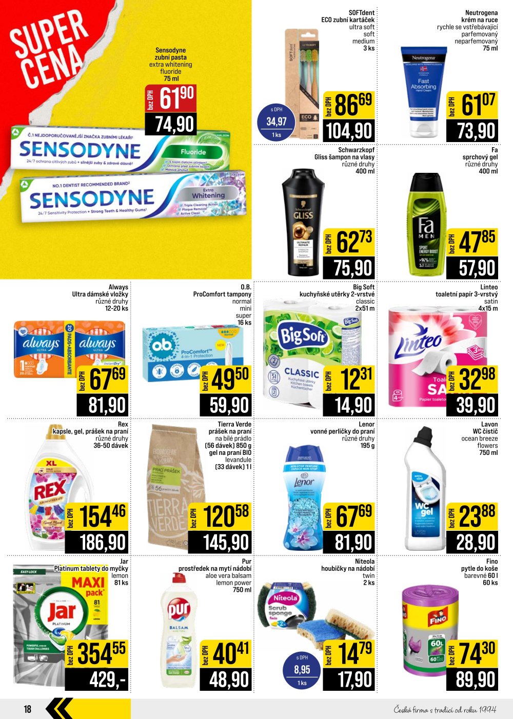 Leták JIP leták CC Cash & Carry - Brno, Ostrava, Praha, Polička, Olomouc, Karlovy Vary, Zlín, Jilemnice, Pardubice - strana 18